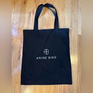 Anine Bing Classic Black Canvas Tote